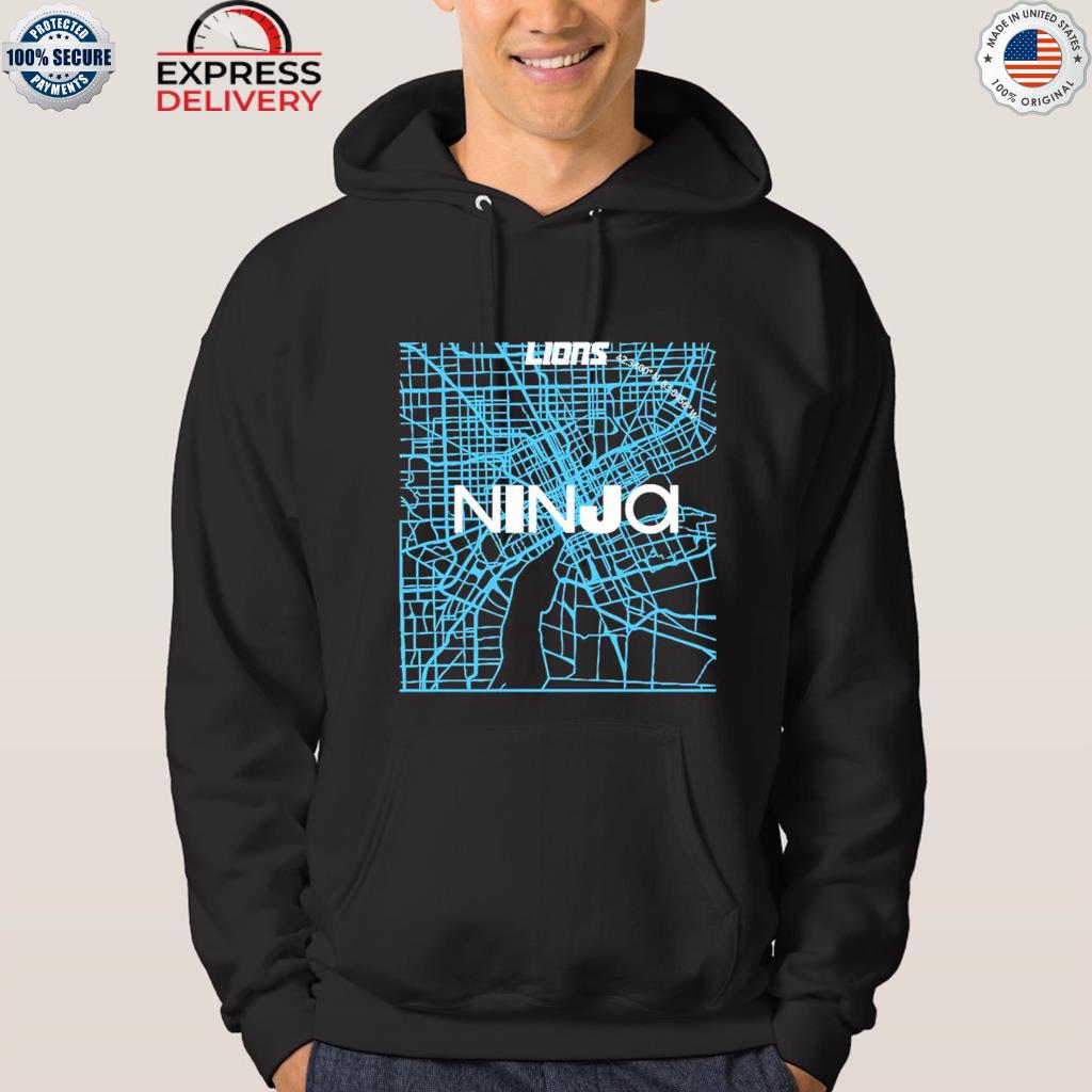 Teamninja store ninja x detroit lions downtown shirt, hoodie