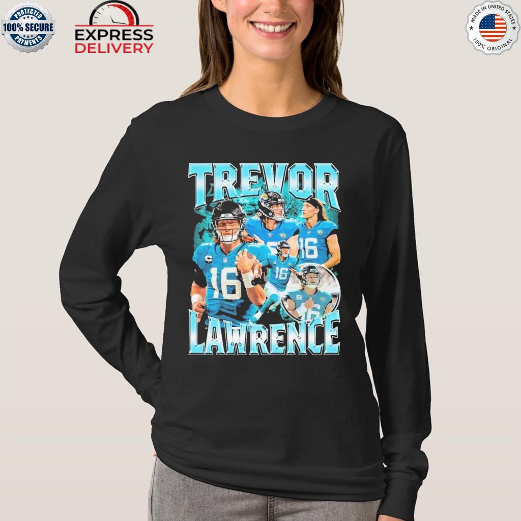 Trevor Lawrence 16 Jacksonville Jaguars football player glitch poster gift  shirt, hoodie, sweater, long sleeve and tank top