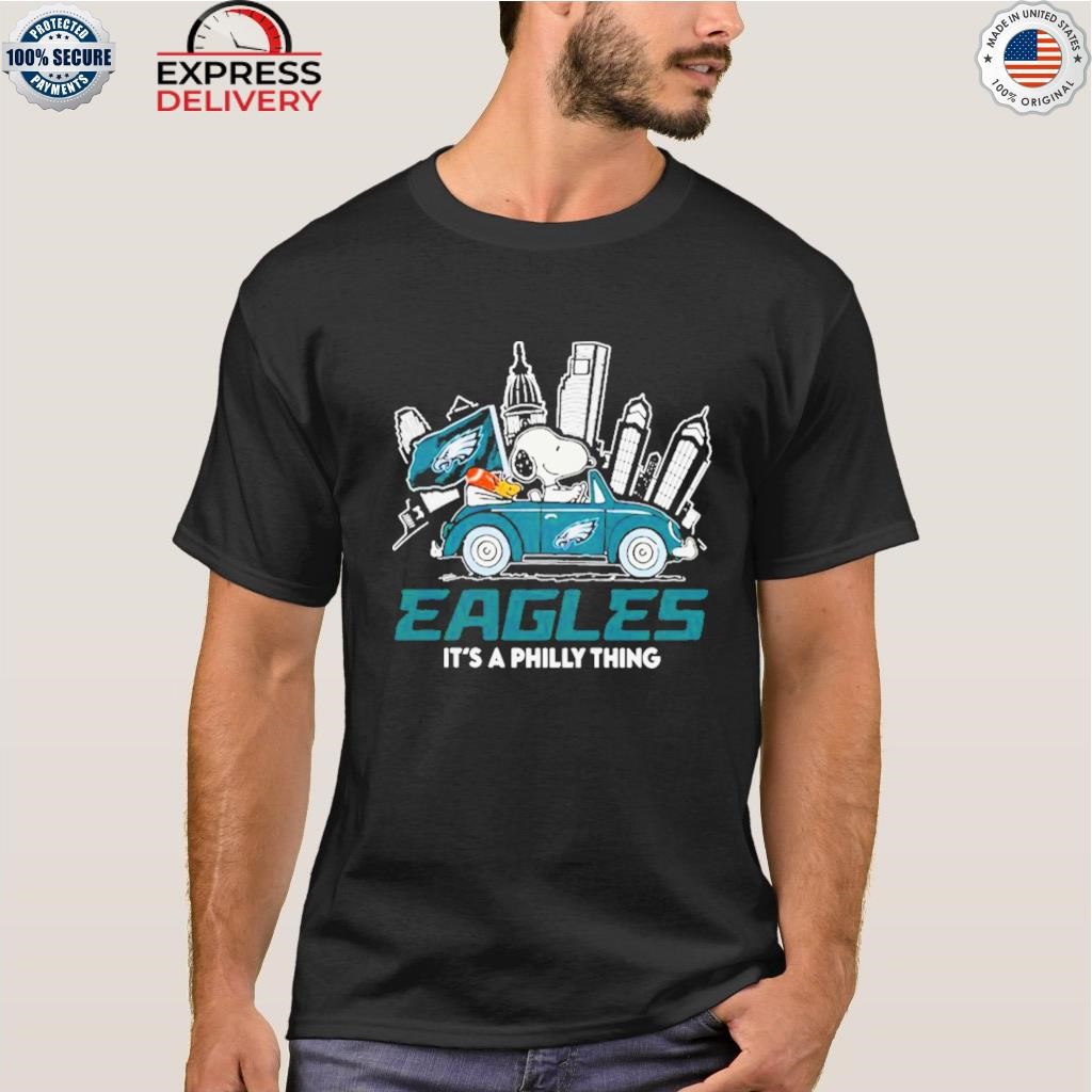 2023 philadelphia eagles snoopy and Woodstock drive car it's a philly thing shirt