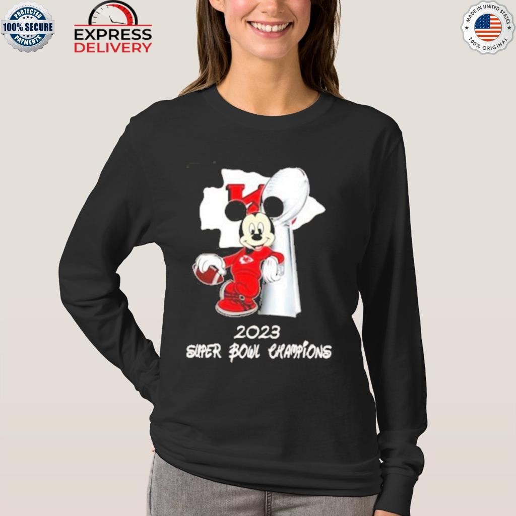 Buy Mickey Mouse Kansas City Chiefs Super Bowl LVII Champions Shirt For  Free Shipping CUSTOM XMAS PRODUCT COMPANY