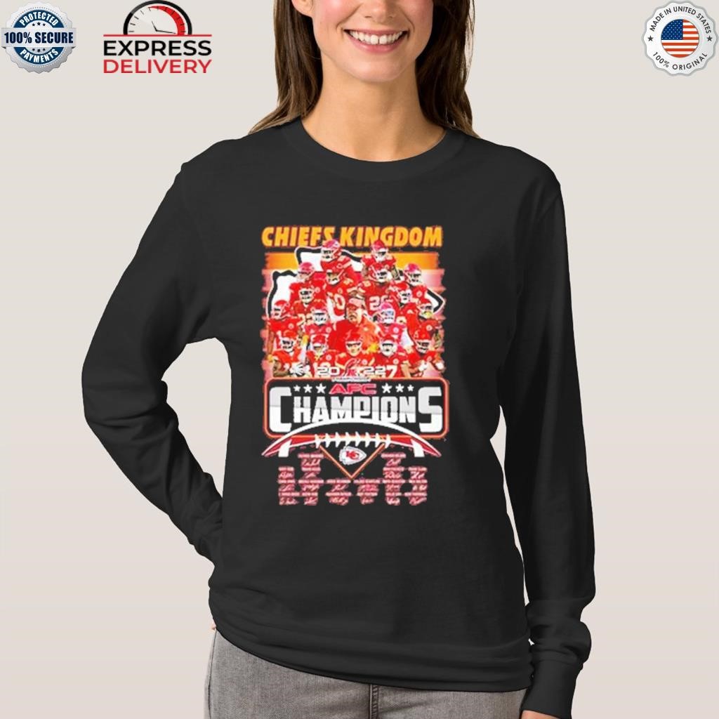 Kansas City Chiefs 2021 AFC Championship Champions signatures shirt,  hoodie, sweater, long sleeve and tank top