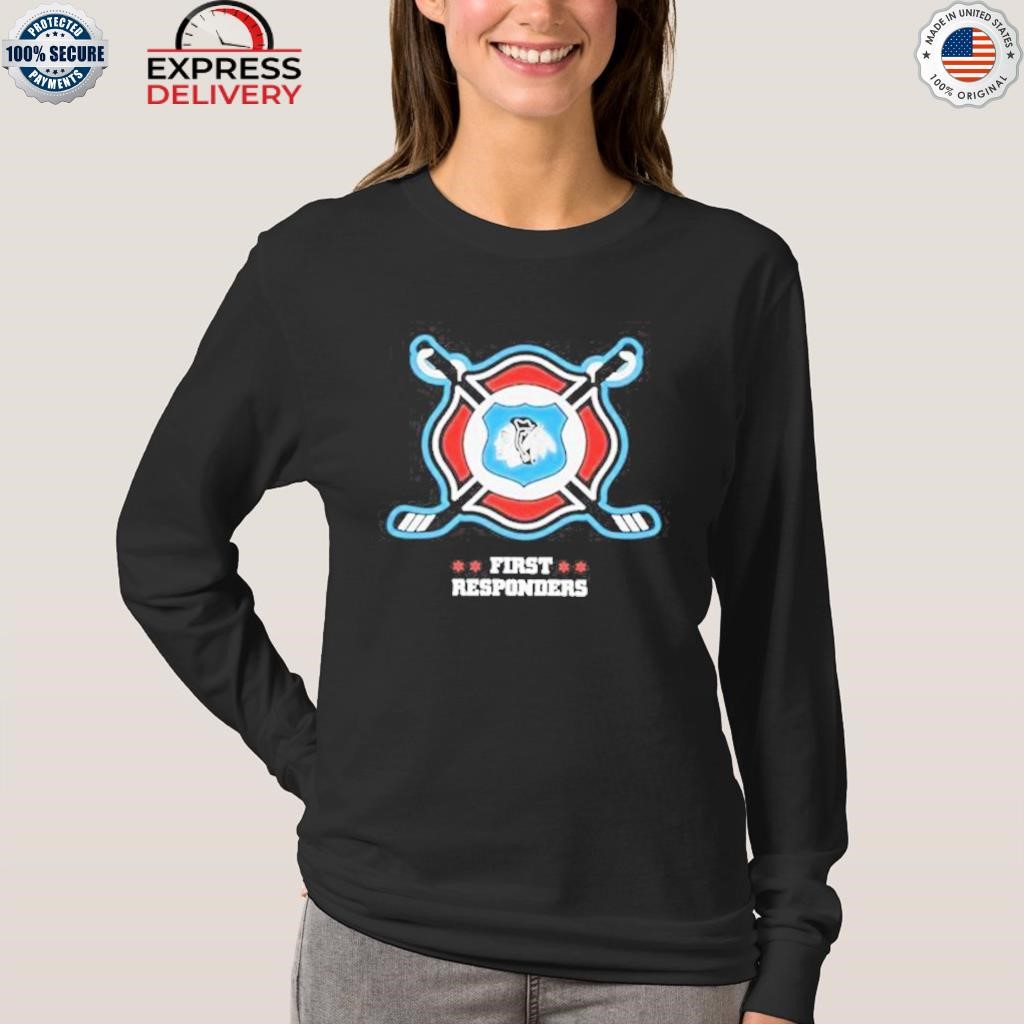 Official chicago Blackhawks first responders shirt, hoodie, sweater, long  sleeve and tank top