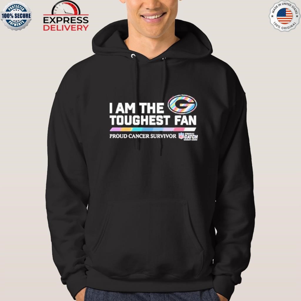 Green Bay Packers I am the toughest fan proud cancer survivor crucial catch  intercept cancer shirt, hoodie, sweater, long sleeve and tank top