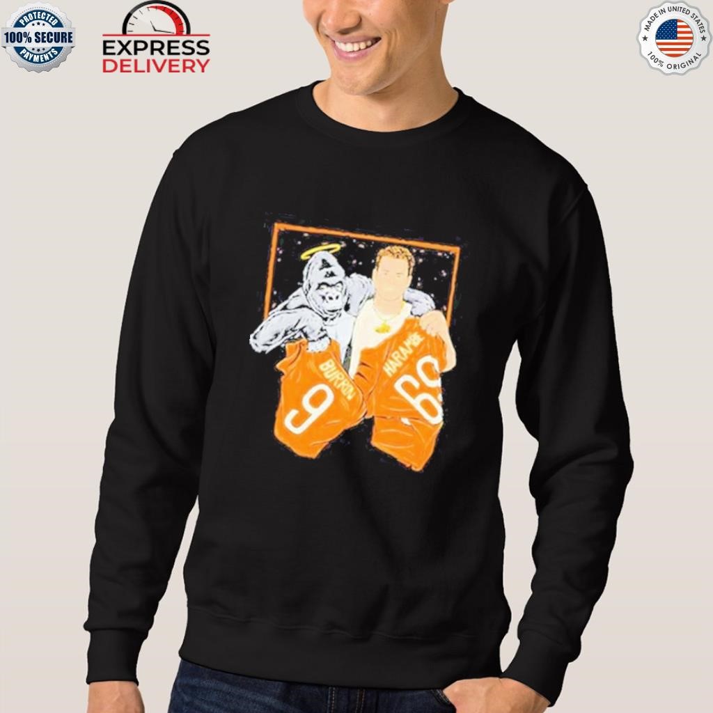 Cincinnati Bengals Jersey swap Burrow and Harambe shirt, hoodie, sweater,  longsleeve and V-neck T-shirt