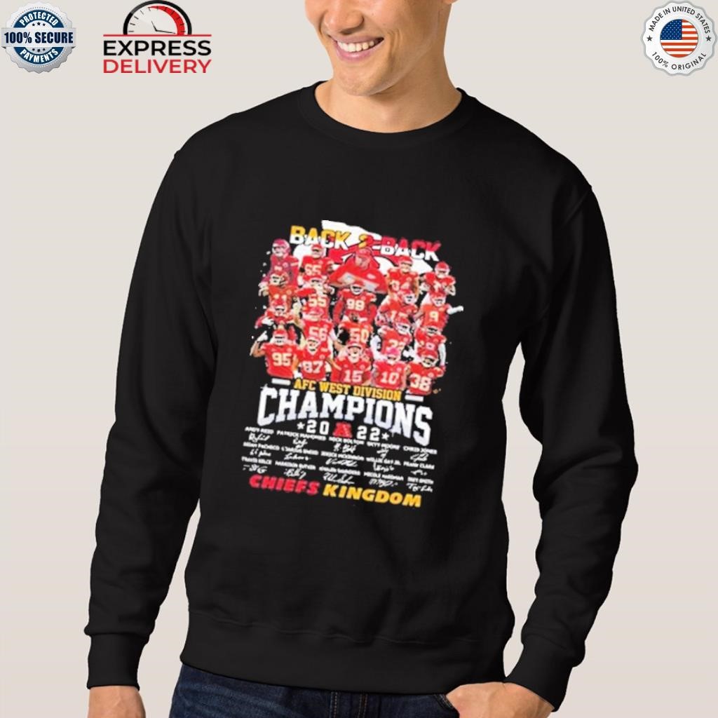 Kansas city chiefs afc west division champions back to back shirt