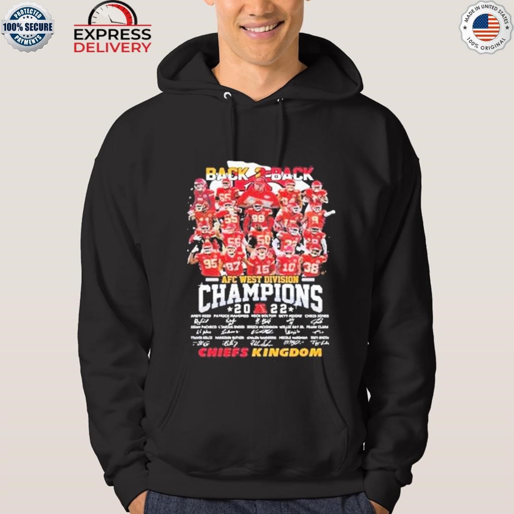 Official 2022 Kansas City Chiefs AFC west division Champions signatures  shirt, hoodie, sweater, long sleeve and tank top