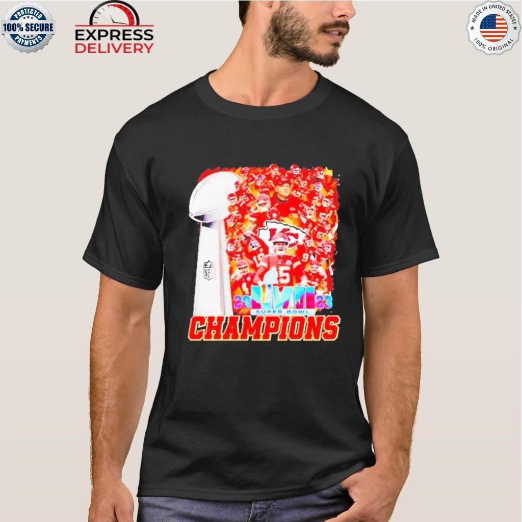 Kansas City Chiefs Trophy wolf Champions Super Bowl LVII T-shirt