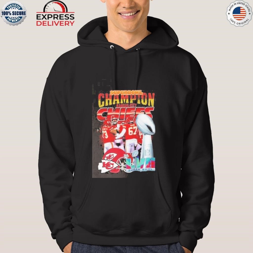 As Is NFL Super Bowl LVII Champions Chiefs Hooded Sweatshirt 