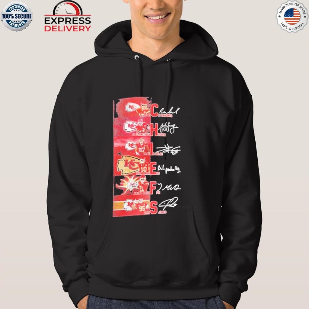 Kansas City Chiefs Mahomes Huster Kelce Pacheco Mcduffie and Jones  signatures Super Bowl LVI shirt, hoodie, sweater, long sleeve and tank top