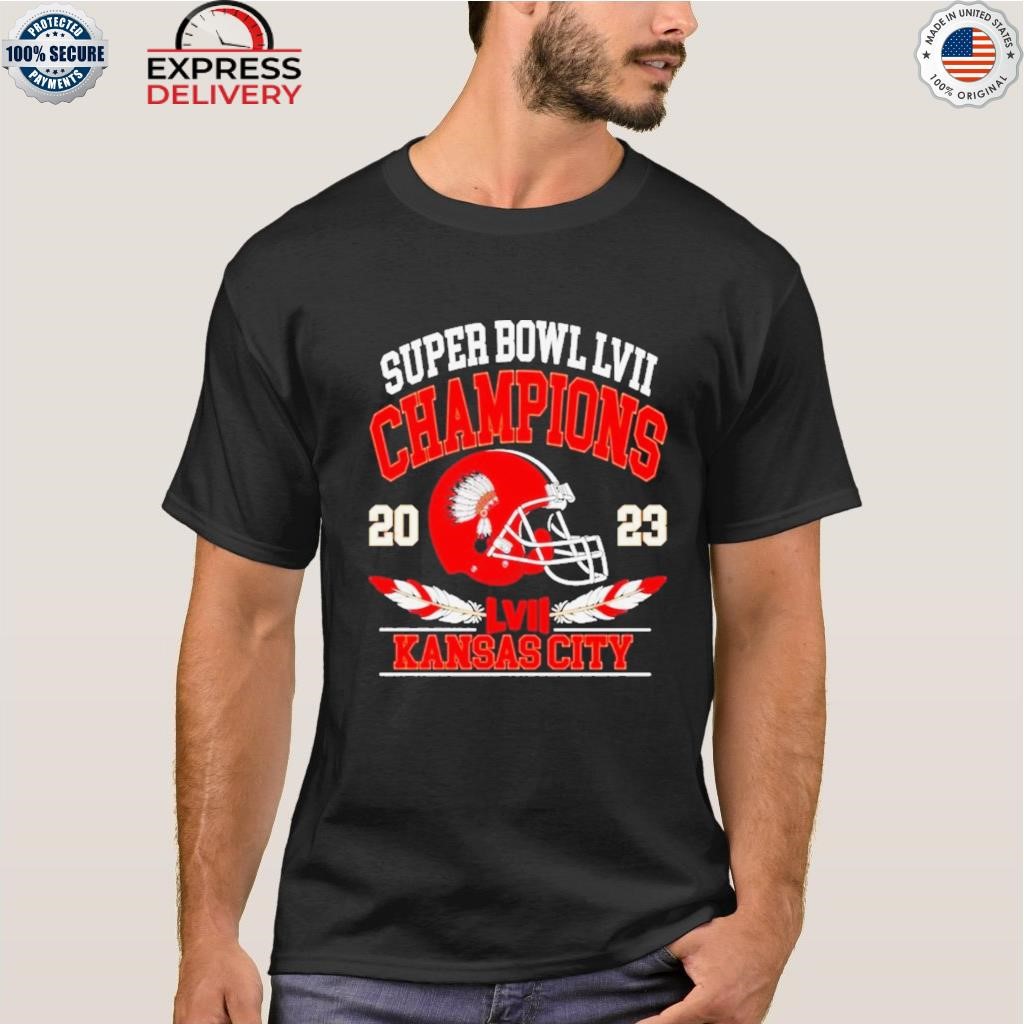 HOT KC Kansas City Chiefs Super Bowl LVII 2023 Champions T-Shirt Men Long  Sleeve