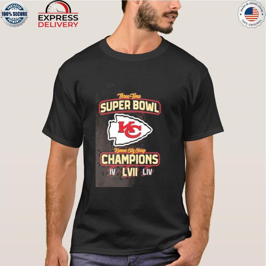 Kansas city Chiefs super bowl lvii champions 3 time super bowl shirt,  hoodie, sweater, long sleeve and tank top