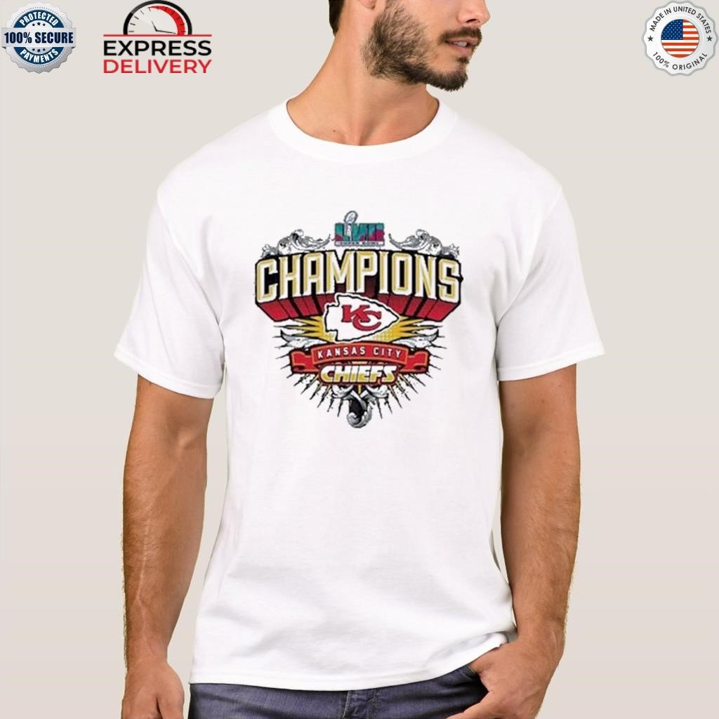 Kansas City Chiefs Super Bowl LVII Champions Shield Tie-Dye T