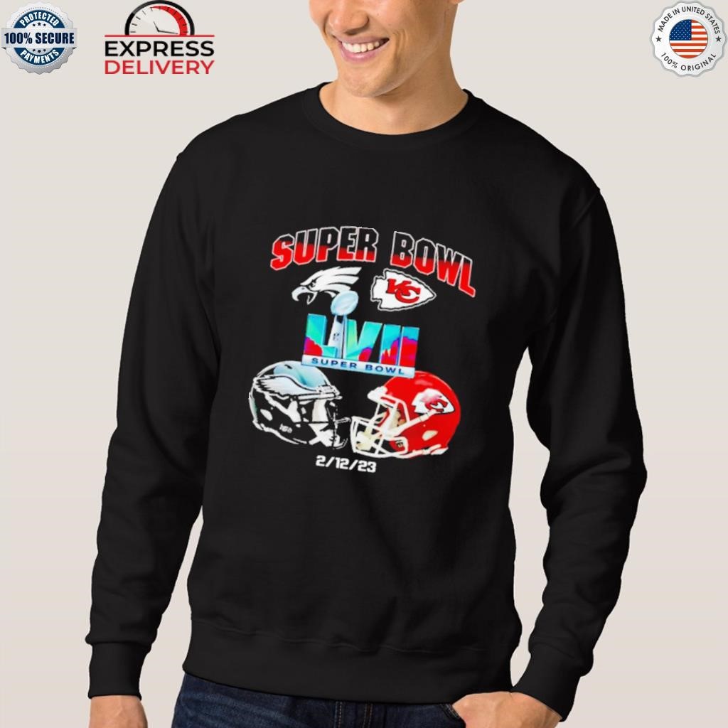 Kansas City Chiefs Vs Philadelphia Eagles Super Bowl 57 LVII Matchup Helmet  Shirt - Peanutstee