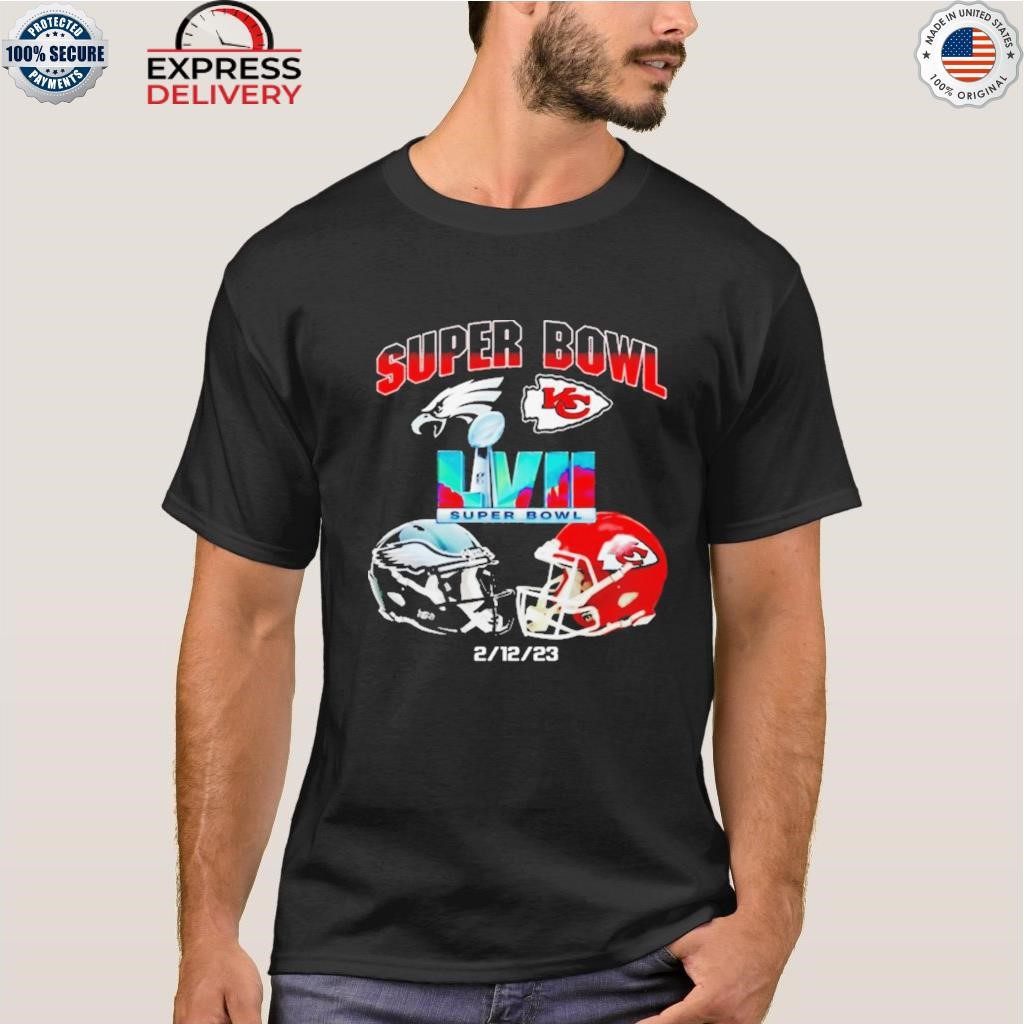 2023 Super Bowl 57 LVII T Shirt Philadelphia Eagles Vs. Kansas City Chiefs  Tee