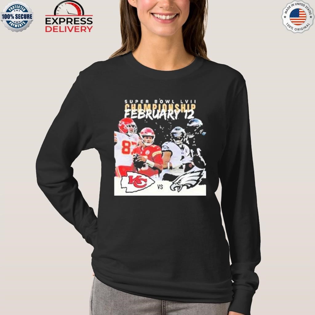 Kansas City Chiefs vs Philadelphia Eagles Super Bowl LVII 2023 poster shirt,  hoodie, sweater, long sleeve and tank top