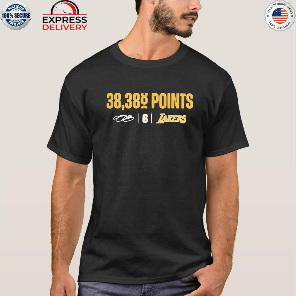 Lebron james 38388 points nba all time scoring record los angeles lakers shirt