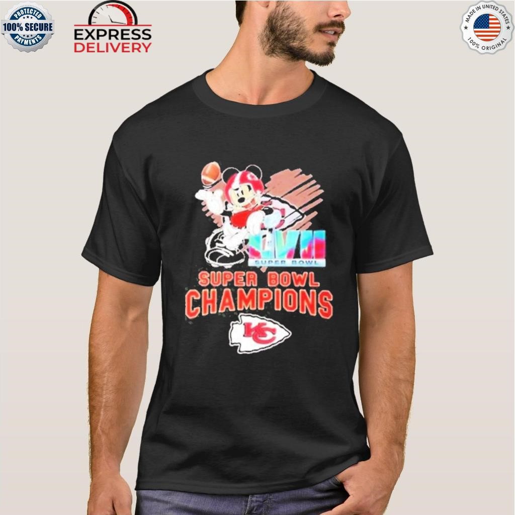 Mickey Mouse Kansas City Chiefs Super Bowl LVII 2023 Champions