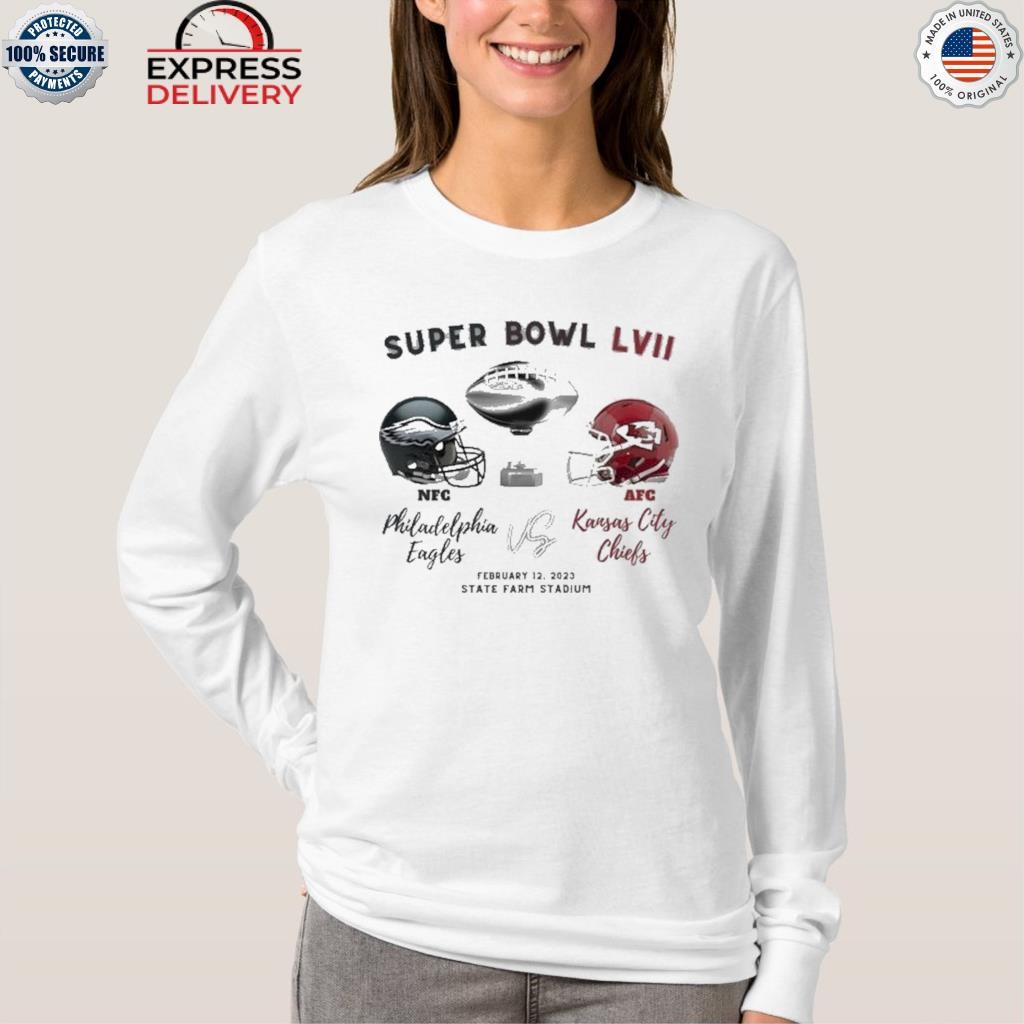 Super Bowl 2023 Lvii Philadelphia Eagles Vs Kansas City Chiefs State Farm  Stadium Shirt Ladies T