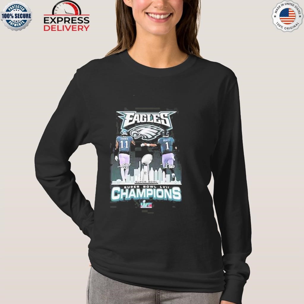 FREE shipping Jalen Hurts and A.J. Brown Super Bowl Philadelphia Eagles  Champions LIVII signature shirt, Unisex tee, hoodie, sweater, v-neck and  tank top