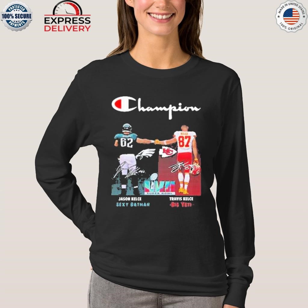 Kansas City Chiefs Travis Kelce Vs Philadelphia Eagles Jason Kelce Brothers  My Mom Can't Lose Signatures shirt, hoodie, sweater, long sleeve and tank  top