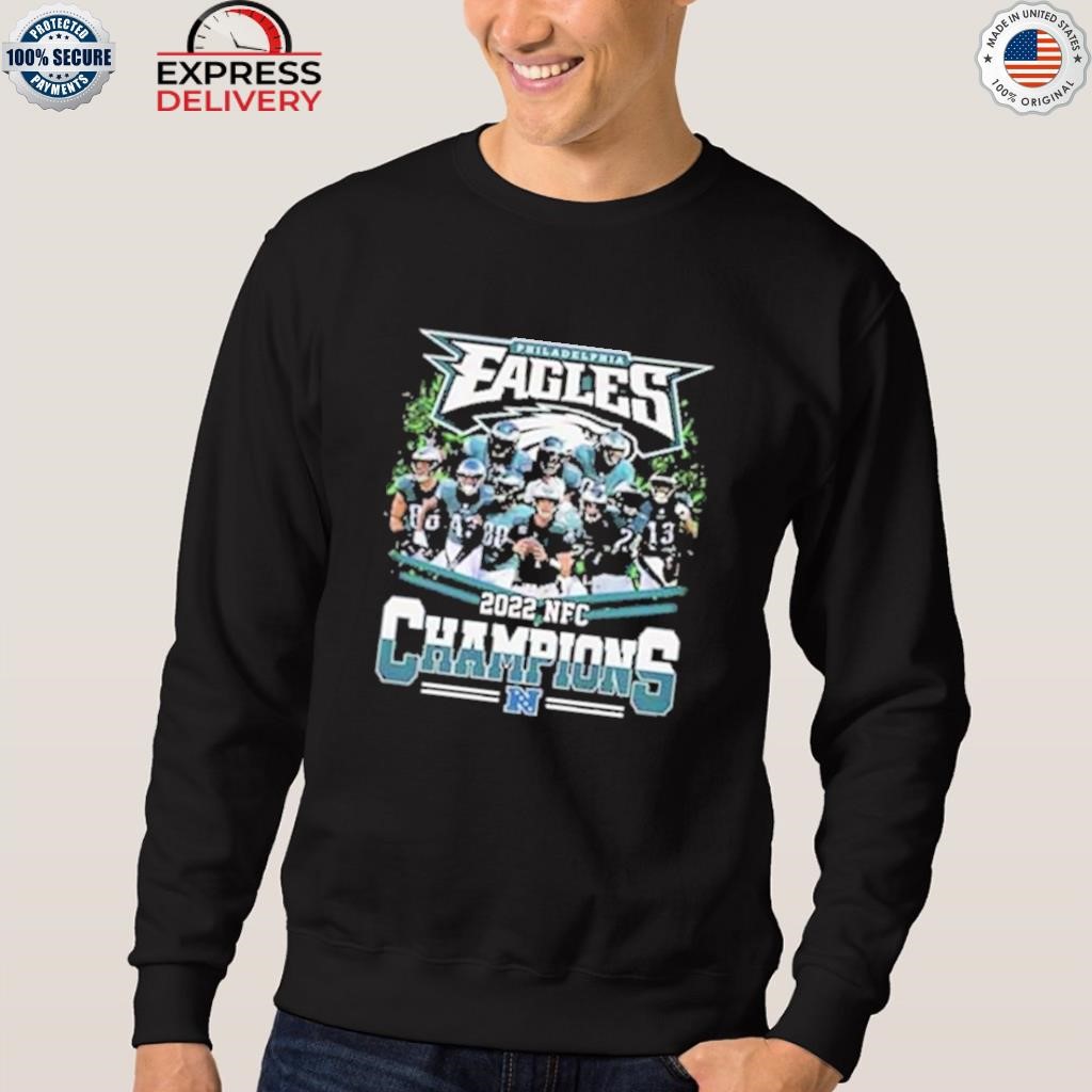 Funny philadelphia eagles 2022 nfc champions team slogan shirt, hoodie,  longsleeve tee, sweater
