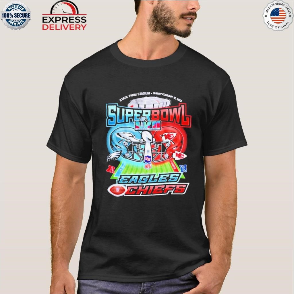 2023 Super Bowl LVII 57 Shirt Philadelphia Eagles VS Kansas City