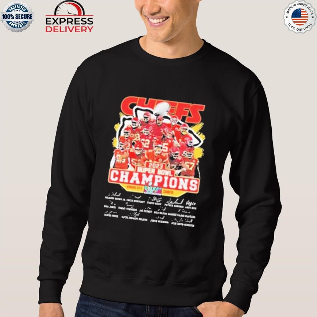 Kansas city Chiefs super bowl champions 2023 signatures Kansas city Chiefs  shirt, hoodie, sweater, long sleeve and tank top