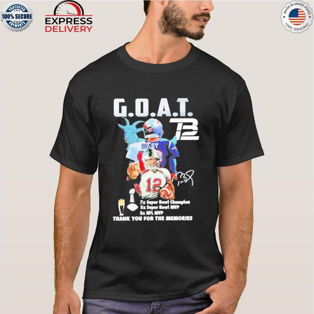 Thank You Tom Brady 7 Super Bowl Champion T-Shirt - Anynee