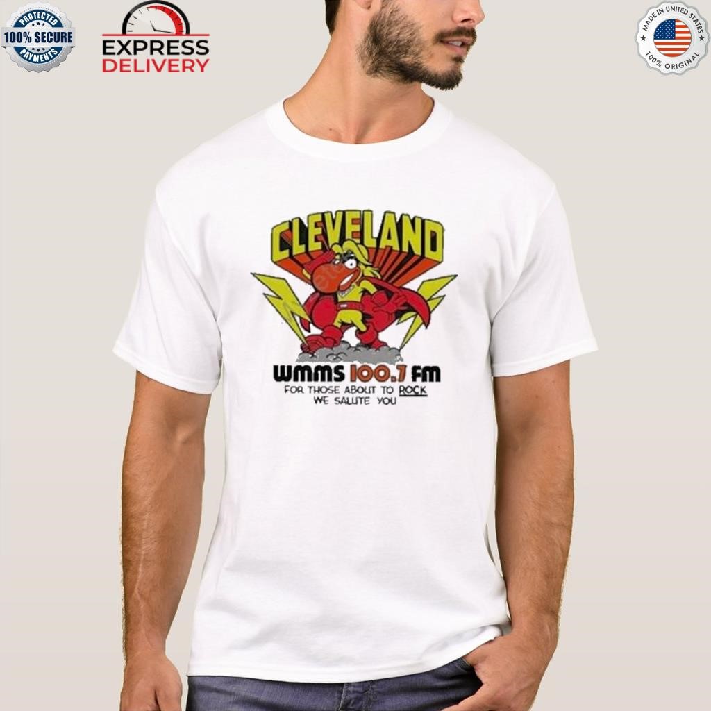 Cleveland wmms loo.7 fm for those about to rock we salute you shirt