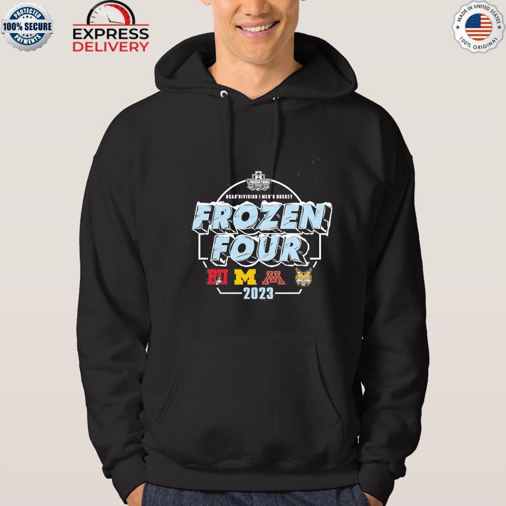 Fanatics branded charcoal 2023 ncaa frozen four men's ice hockey tournament national champions shirt hoodie.jpg