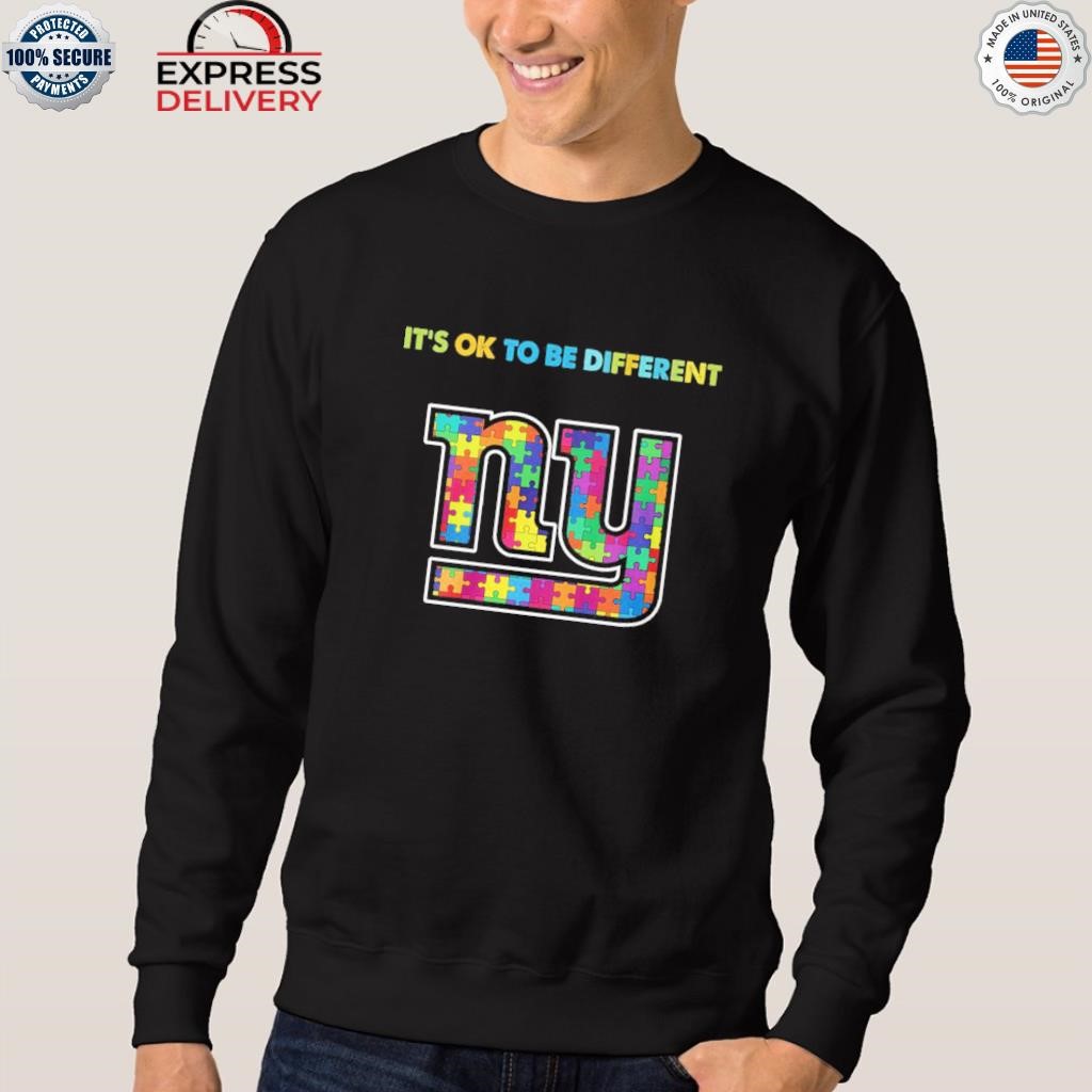 New York Giants Autism It's Ok To Be Different Breast Cancer Shirt, hoodie,  sweater, long sleeve and tank top