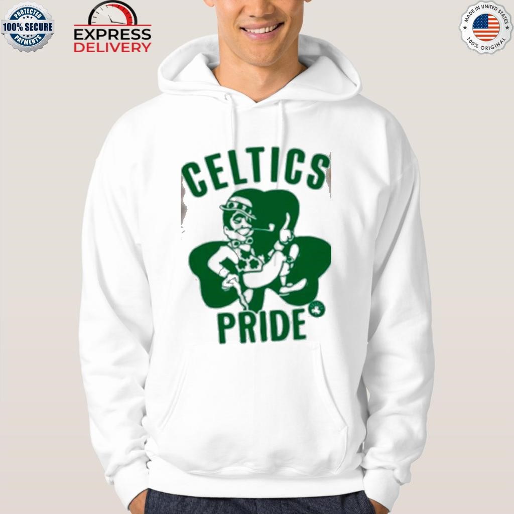 Boston Celtics Logo Hoodie from Homage. | Grey | Vintage Apparel from Homage.