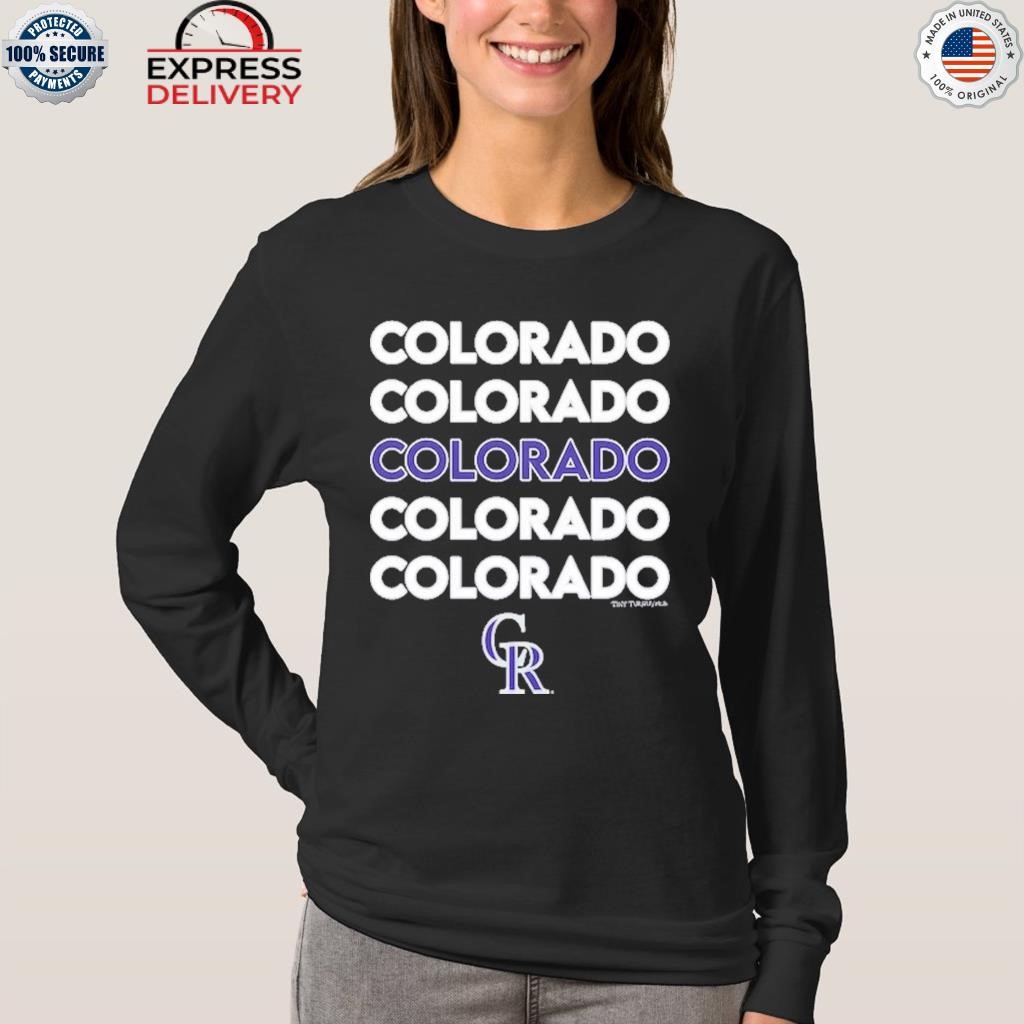 Colorado Rockies Tiny Turnip Women's Stacked T-Shirt - White in 2023