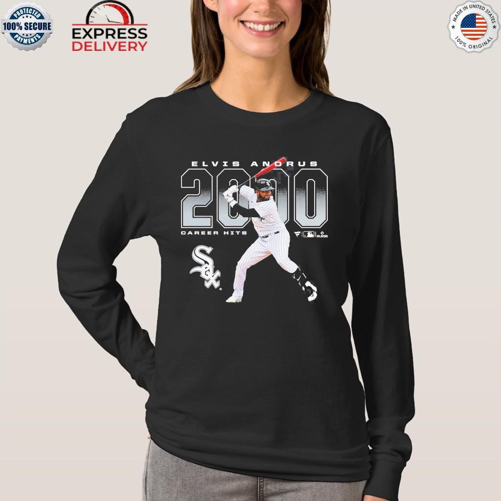 Official Elvis Andrus Chicago White Sox 2000 Hits T-shirt