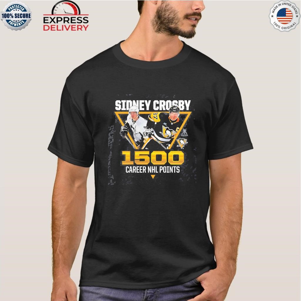 fjer Politik ironi Official Sidney crosby Pittsburgh penguins fanatics branded 1500 career  points black shirt, hoodie, sweater, long sleeve and tank top