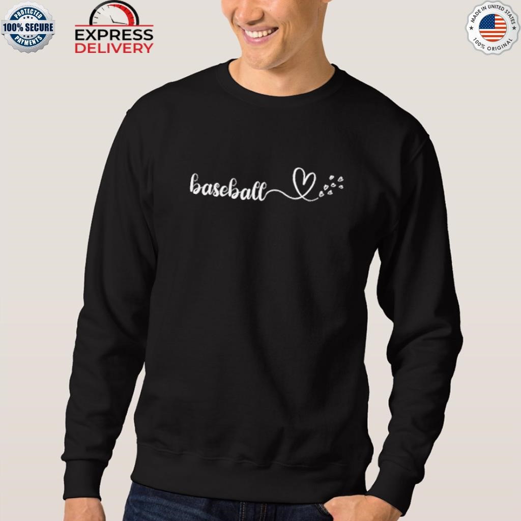 Baseball Heart Script Tshirt Baseball Mom Shirt Baseball Lover