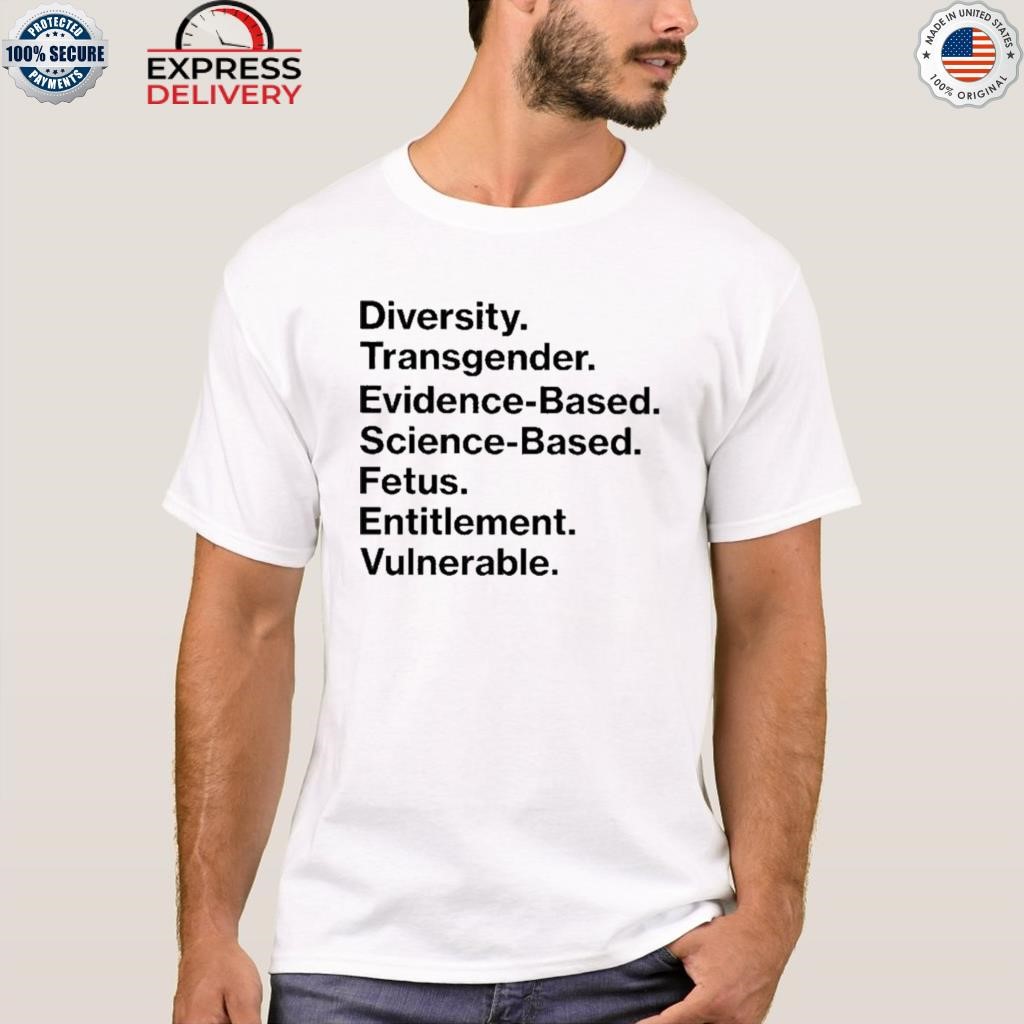 Diversity transgender evidence based science based fetus entitlement vulnerable shirt