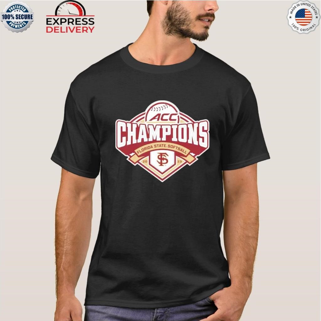 Florida state seminoles 2023 ncaa acc softball conference tournament champions shirt