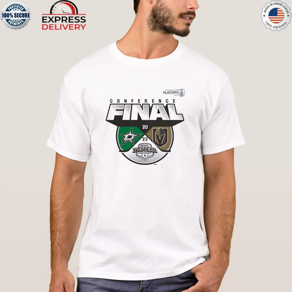 Men's Vegas Golden Knights Fanatics Branded Black 2023 Stanley Cup Playoffs  Western Conference Final T-Shirt