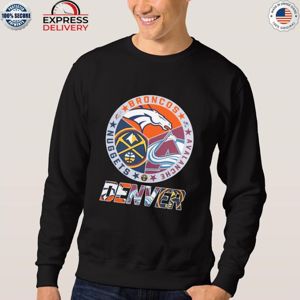 Denver Nugget Denver Broncos and Avalanche Denver official logo shirt -  Limotees