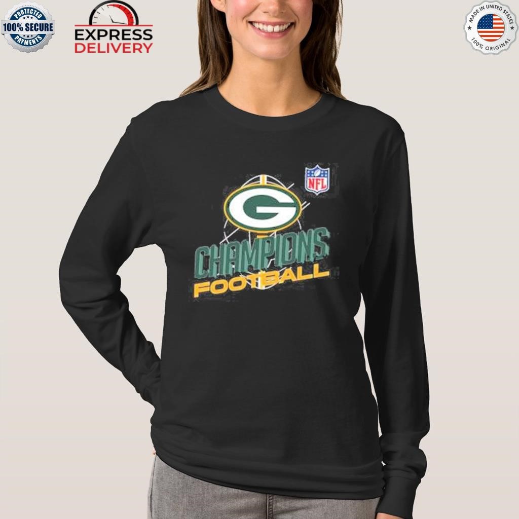 Green Bay Packers Neutral Colour Logo Long Sleeve T-Shirt - Mens