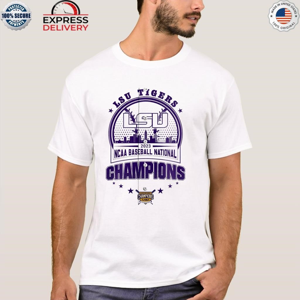 Lsu tigers 2023 ncaa world series champions baseball jersey shirt