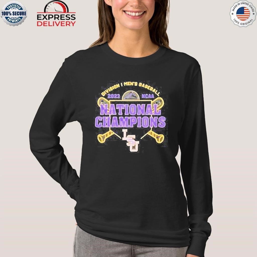 2023 Ncaa Division I Champions Baseball Lsu Tigers Baseball Shirt