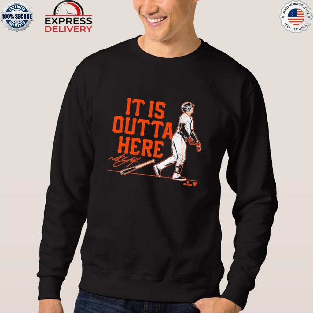 Mike yastrzemskI it is outta here t-shirt, hoodie, sweater, long sleeve and  tank top