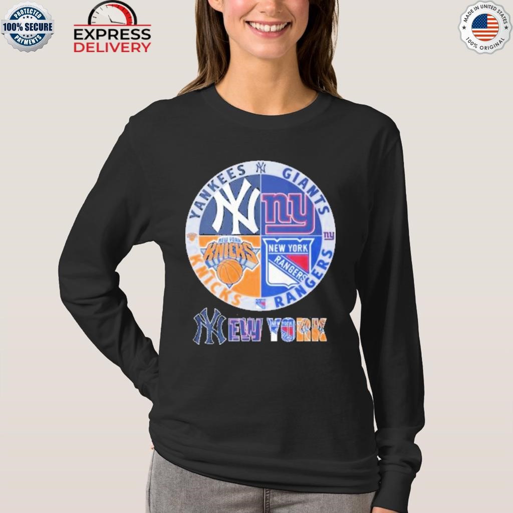 New york Yankees Giants Rangers and Knicks shirt