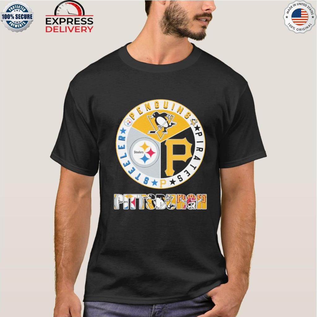 Pittsburgh steelers penguins pirates logo sports shirt, hoodie, longsleeve,  sweatshirt, v-neck tee
