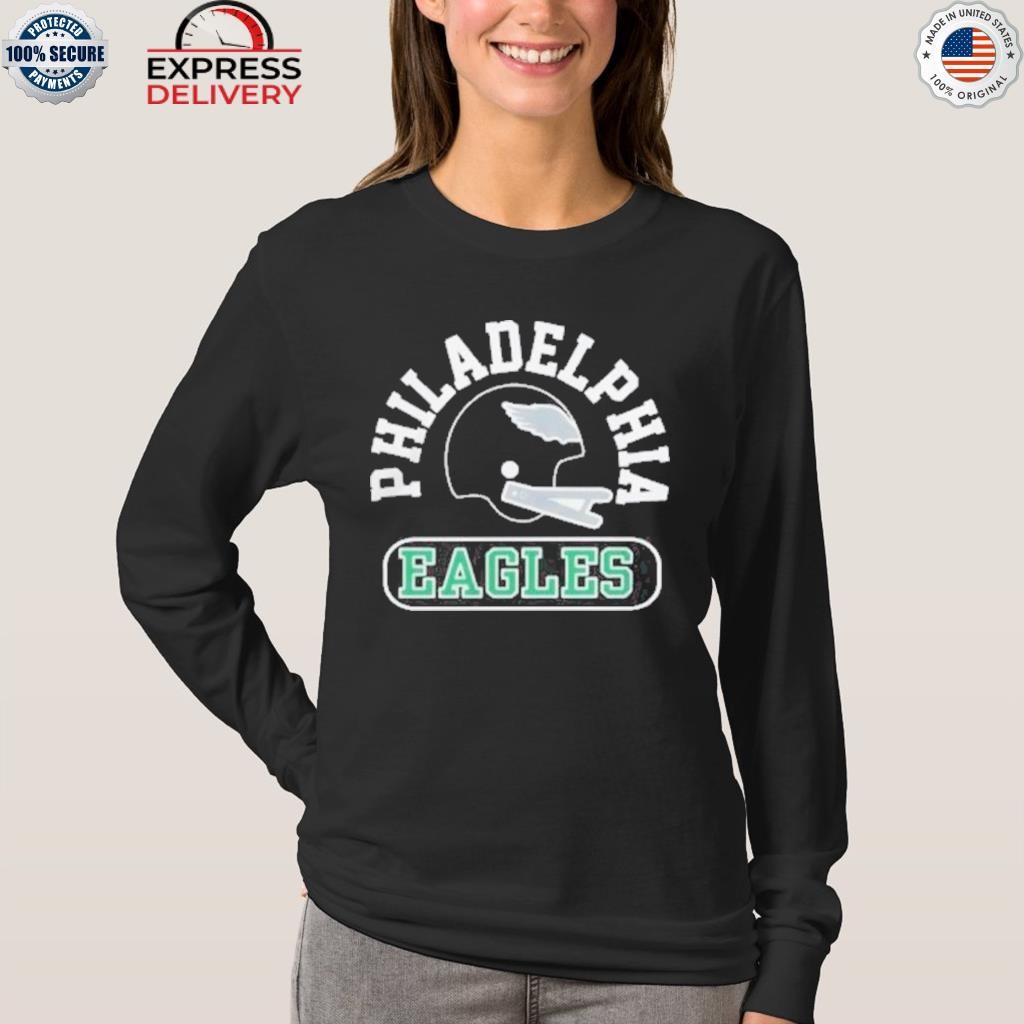 Philadelphia Eagles Throwback Helmet Long Sleeve Tee