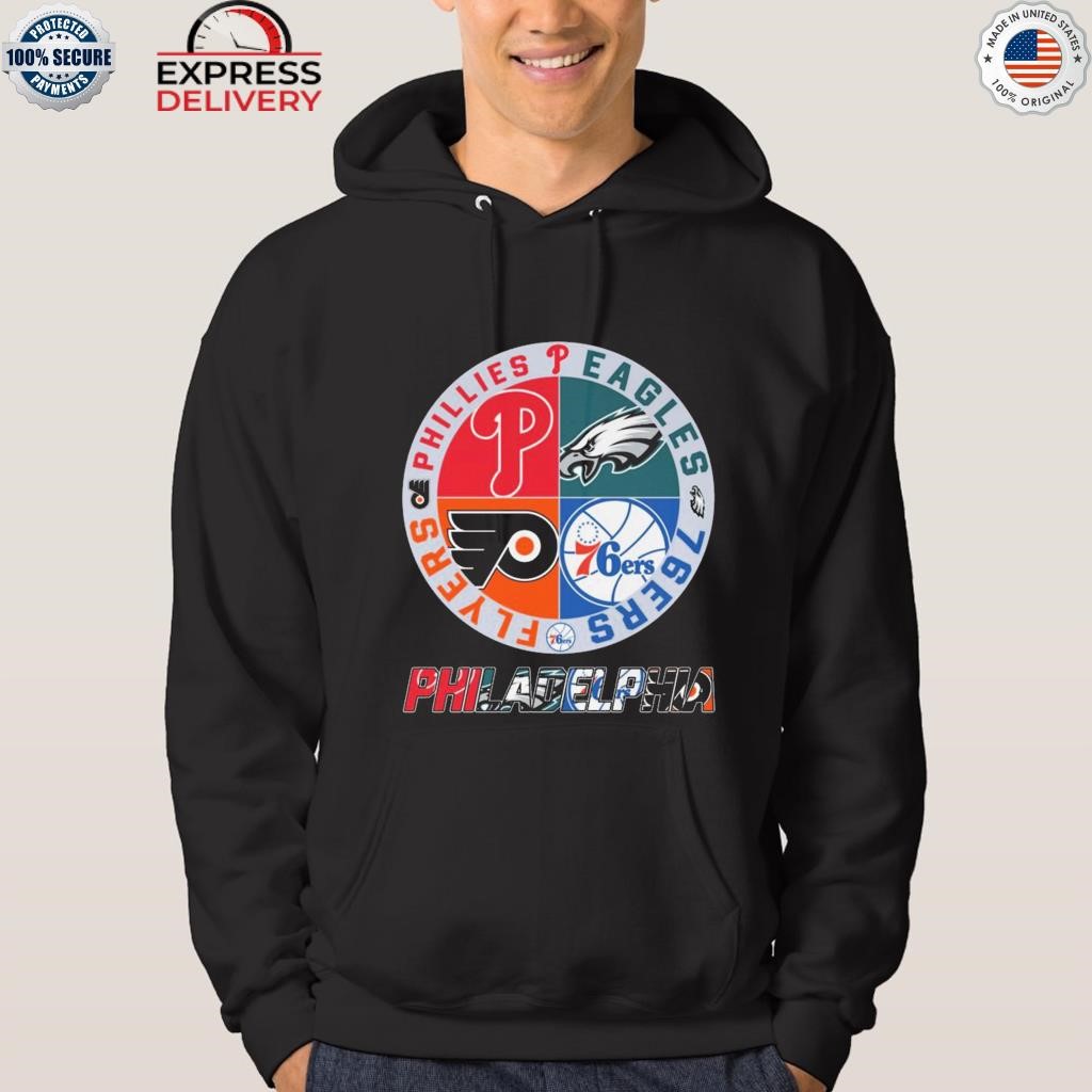 Philadelphia Phillies Eagles 76ers Flyers logo shirt, hoodie