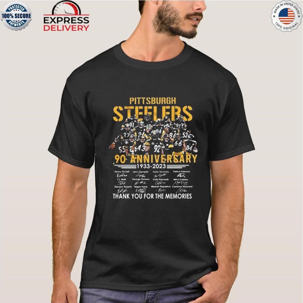 Product pittsburgh Steelers 90 season 1933 2023 memories shirt, hoodie,  sweater, long sleeve and tank top