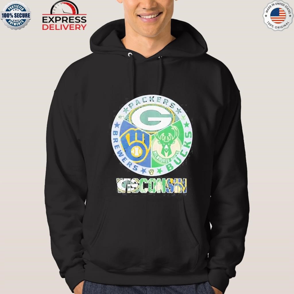 Wisconsin Green Bay Packers Brewers Milwaukee Bucks 2023 Shirt, hoodie,  sweater, long sleeve and tank top